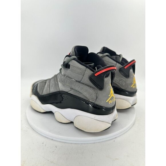 Nike Jordan 6 Rings Men Size 9 Sneaker Shoes Smoke Gray Black Red 322992-022 - Picture 7 of 13